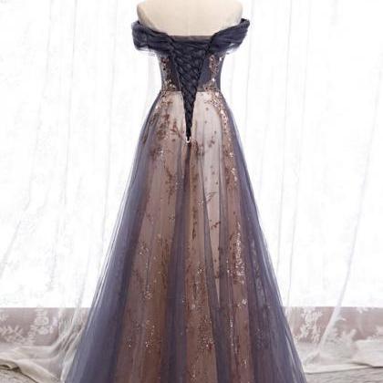 Elegant Tulle Lace Long Prom Dress Formal Dress