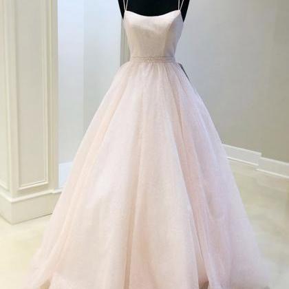 Pink Sequins Long Prom Dress Pink Formal Dress