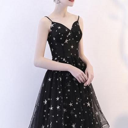 Cute Black Short Prom Dress Homecoming Dress