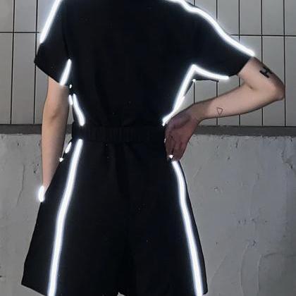 Black Reflective Jumpsuit