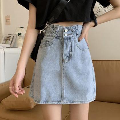 Cute Denim Skirt Student Denim Skirt