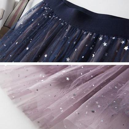 Cute Sequins Tulle Skirt