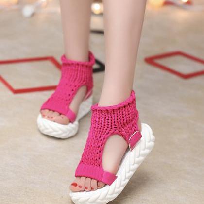 Sandals Handmade Knitted Sandals