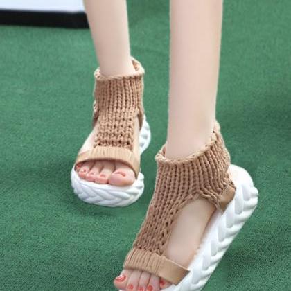 Sandals Handmade Knitted Sandals