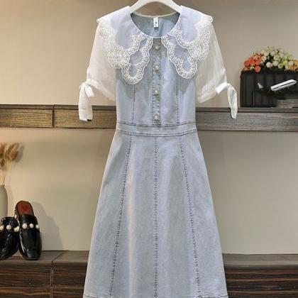 Lovely Lace Stitching Dress