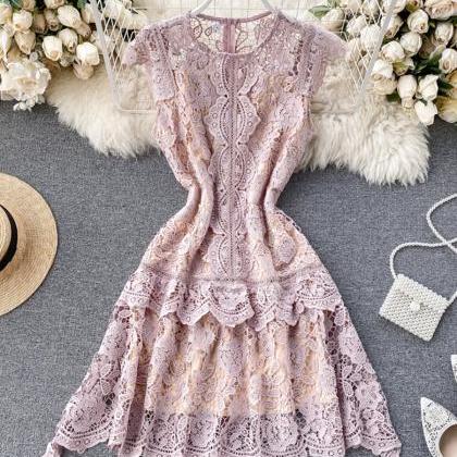 Cute Lace Short Dress Fashion Girl Dress