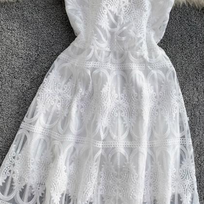 Cute Lace Short Dress Mini Dress