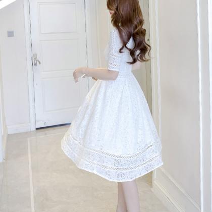 A Line Lace Short Dress Summer Dress