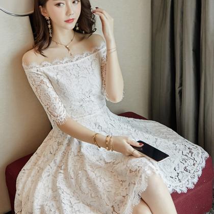 A Line Lace Short Dress Girl Dress on Luulla