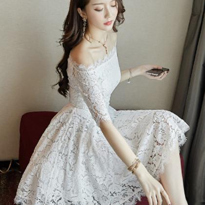 A Line Lace Short Dress Girl Dress