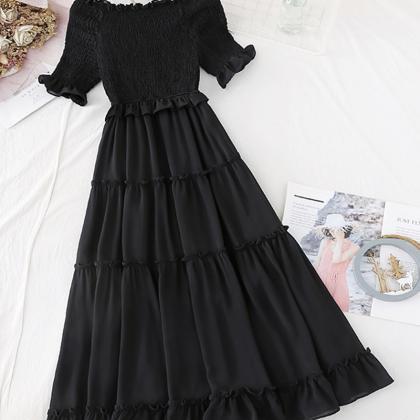 A Line Short Sleeve Dress Summer Dress