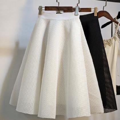 Stylish A Line Skirt White/black Skirt