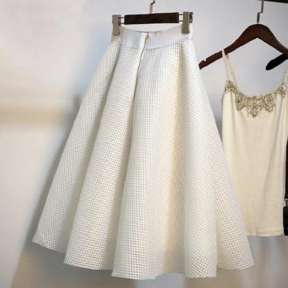 Stylish A Line Skirt White/black Skirt