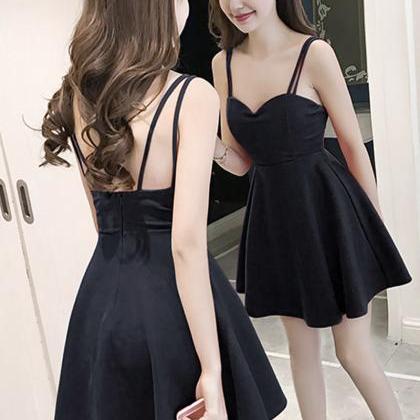 Simple A Line Sweetheart Neck Short Dress Party..
