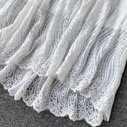 White Lace Dress Fashion Dress