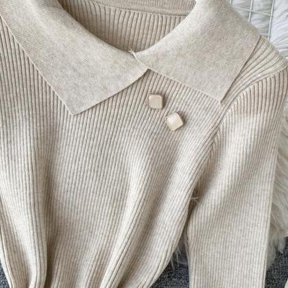 Sweater Round Neck Long-sleeved Sweater