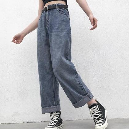 Jeans Simple Wide-leg Jeans