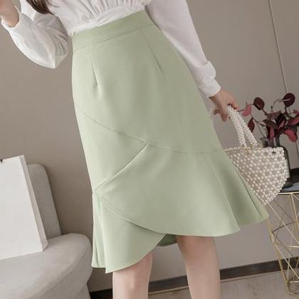 Cute A line chiffon irregular skirt..