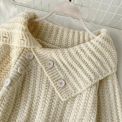 Sweater Cute V Neck Long Sleeve Sweater
