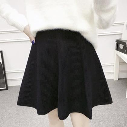 Cute Knitted Skirt Short Skirt