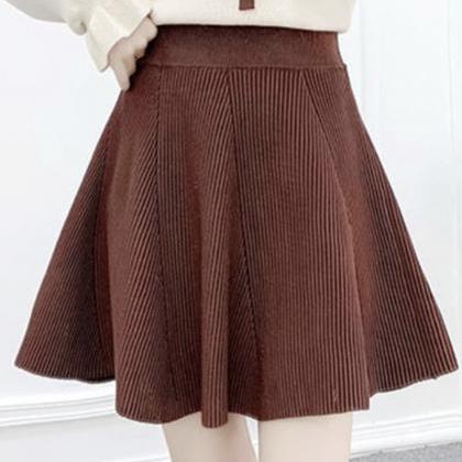 Cute knitted skirt short skirt