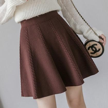 Cute Knitted Skirt Short Skirt