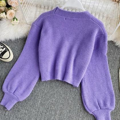 Cute Loose Sequin Sweater Short Sweater