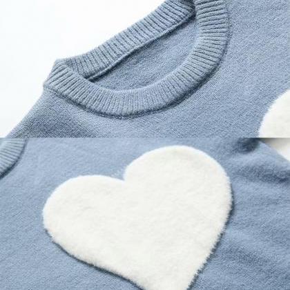 Sweater Long Sleeve Heart Sweater