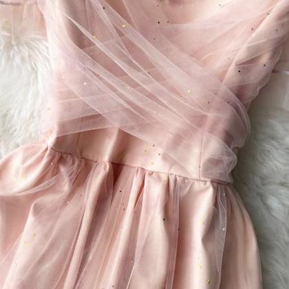 Pink Tulle Short Dress Summer Dress