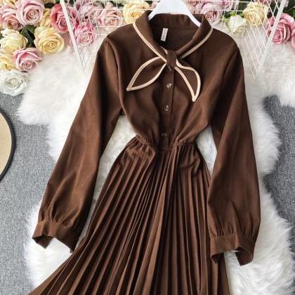 Stylish Autumn Long Sleeve Dress A Line Dress