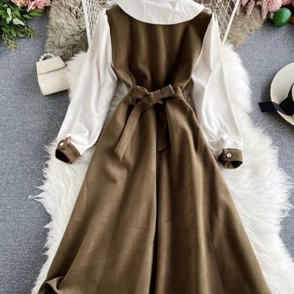Cute Long Sleeve Dress Fashion Girl Dress