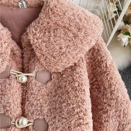 Cute Lamb Wool Coat