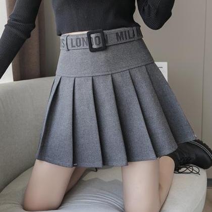 Cute A Line Pleated Skirt