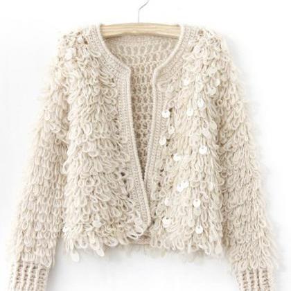 Stylish Sequin Cardigan Sweater