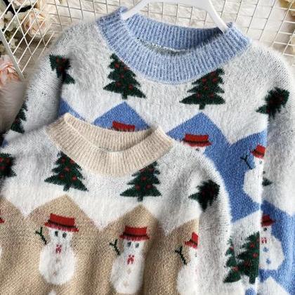 Sweater Cute Christmas Pattern Sweater