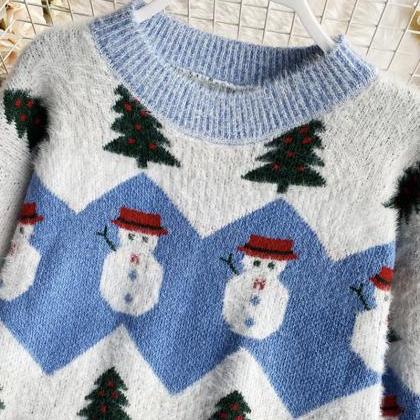 Sweater Cute Christmas Pattern Sweater