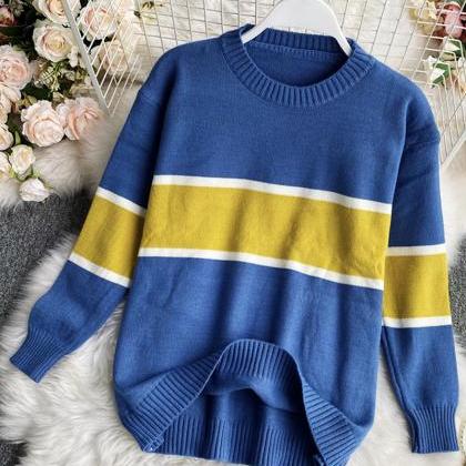 Sweater Simple Round Neck Sweater