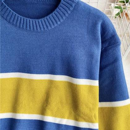 Sweater Simple Round Neck Sweater