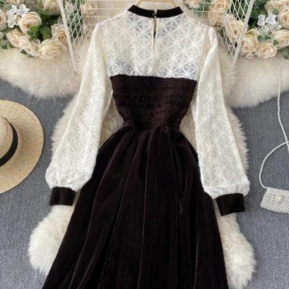 Cute A Line Stitching Dress