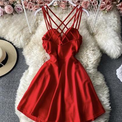 Cute A Line Mini Dress Fashion Dress
