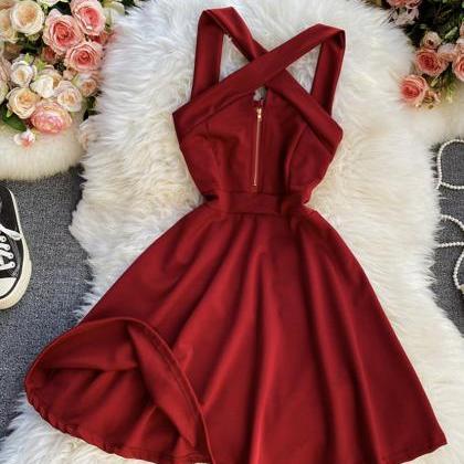 Sexy A Line Backless Dress Short Dress on Luulla