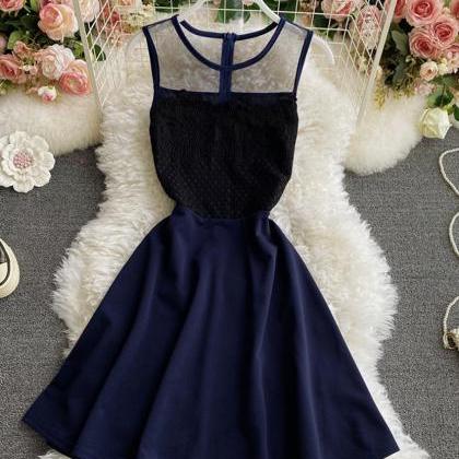 Cute Lace Short Dress A Line Dress