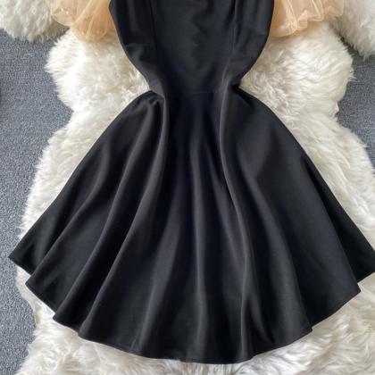 Cute A Line Black Dress