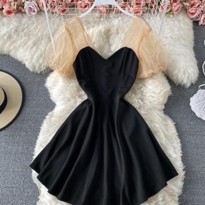 Cute A Line Black Dress