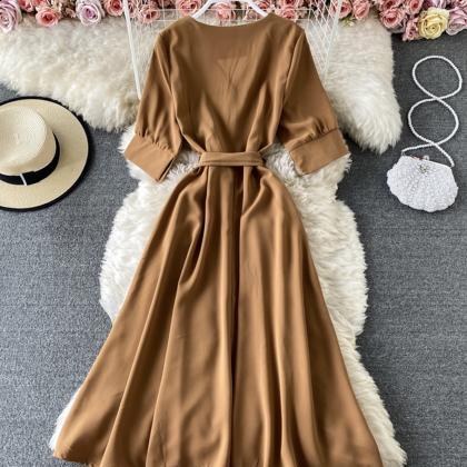 Simple V Neck Short Dress Fashion Dress
