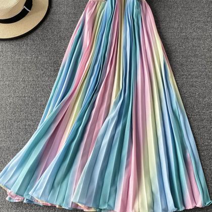 A Line Off Shoulder Dress Multi-color Dress
