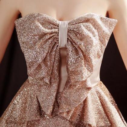 Shiny A Line Sequins Long Prom Gown Formal Dress