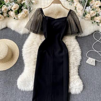 Simple Black Short Dress Fashion Dress