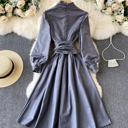 Elegant A Line Long Sleeve Dress
