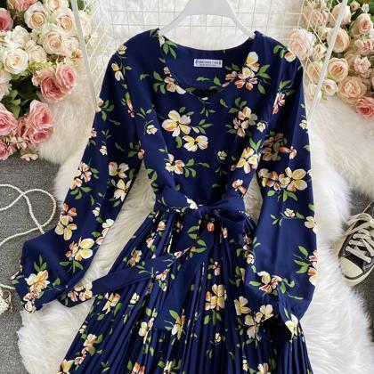 Stylish A Line Lace Dress Floral Dress